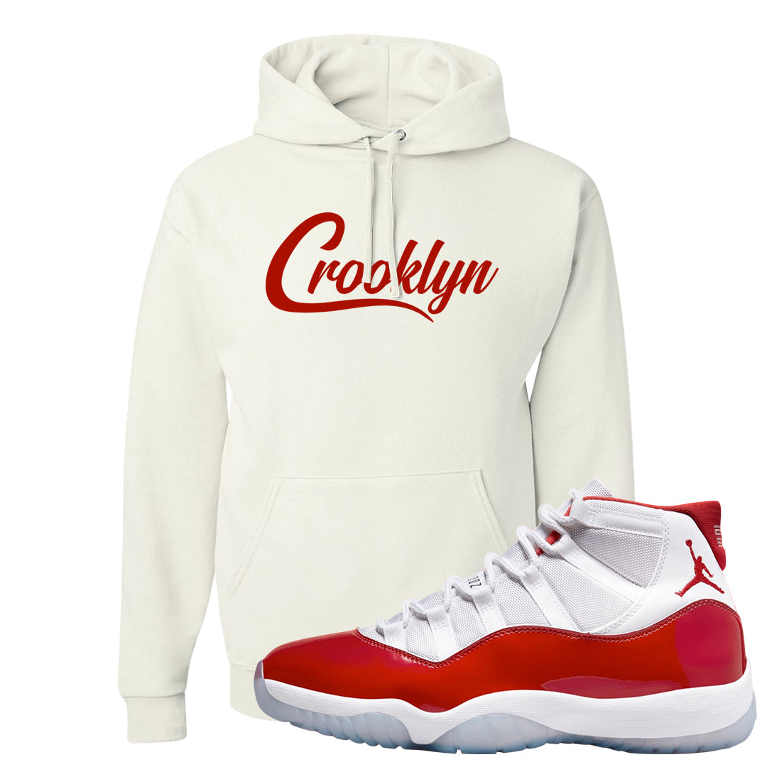 Cherry 11s Hoodie | Crooklyn, White
