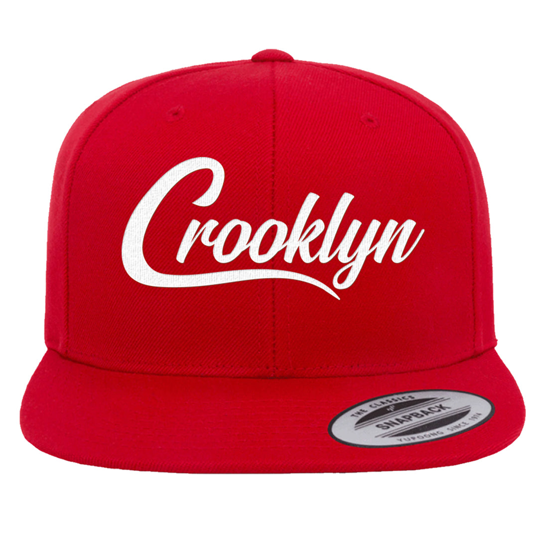 Cherry 11s Snapback Hat | Crooklyn, Red
