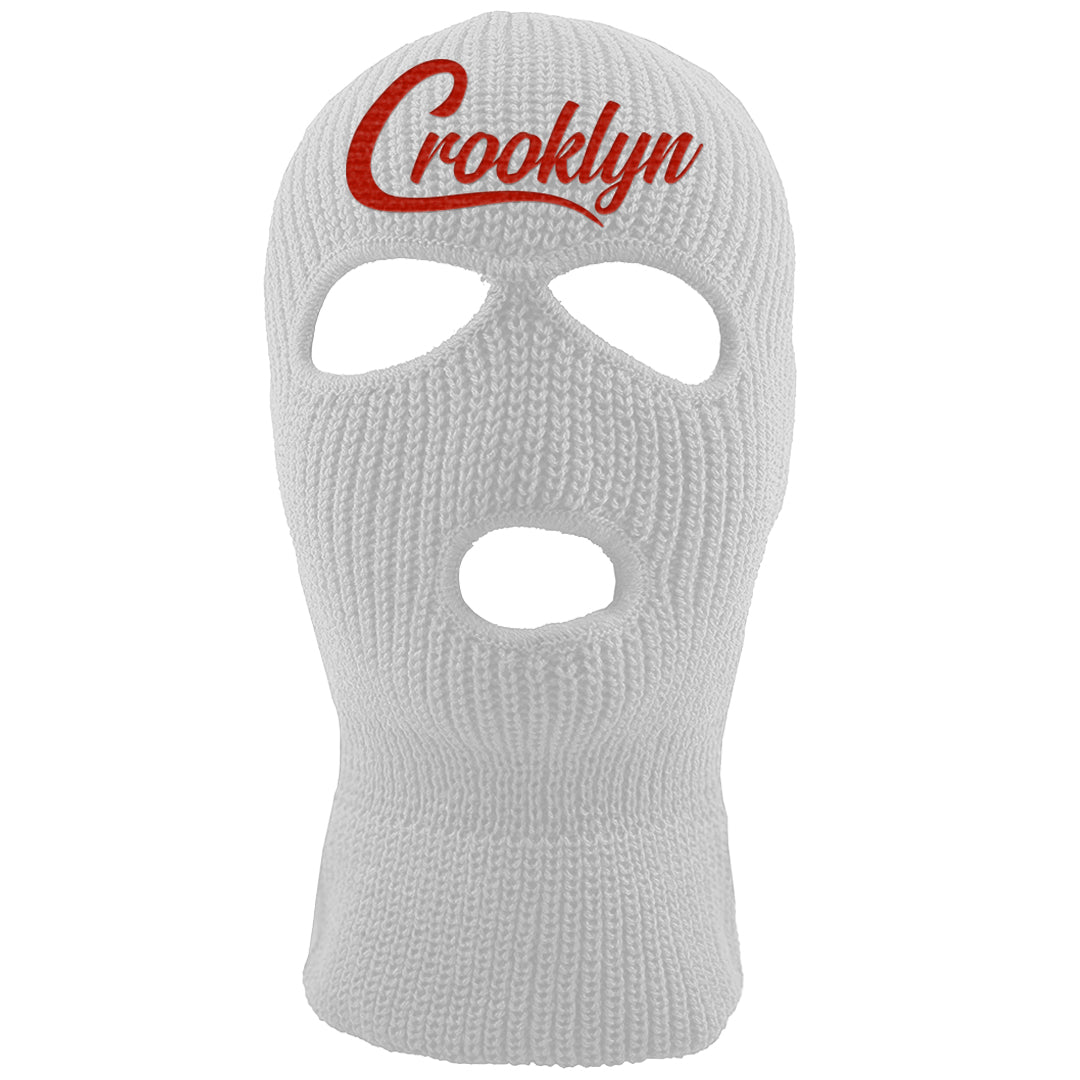 Cherry 11s Ski Mask | Crooklyn, White