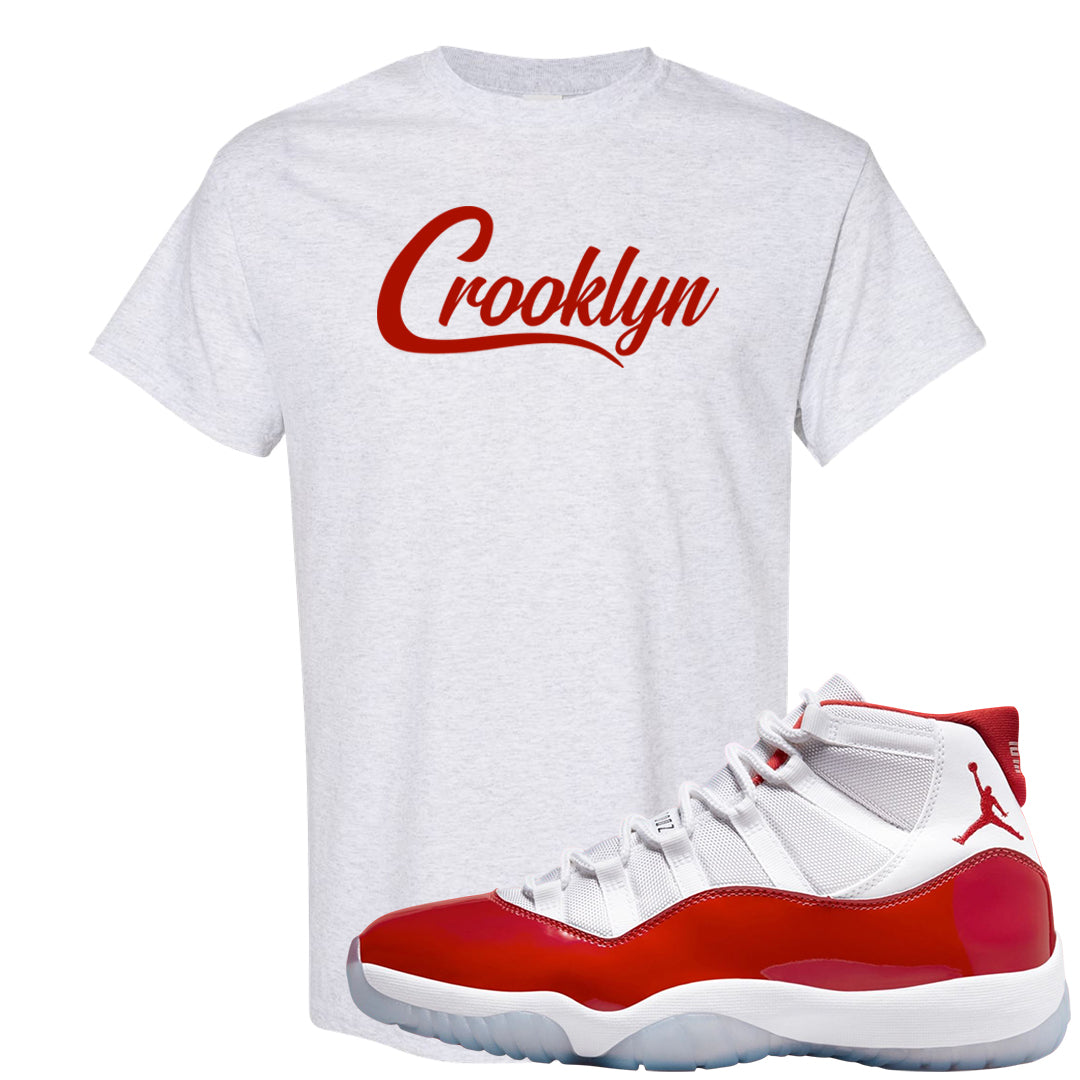 Cherry 11s T Shirt | Crooklyn, Ash