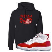 Cherry 11s Hoodie | Certified Sneakerhead, Black