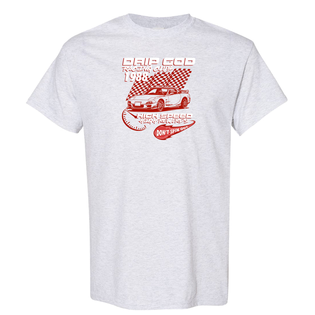 Cherry 11s T Shirt | Drip God Racing Club, Ash