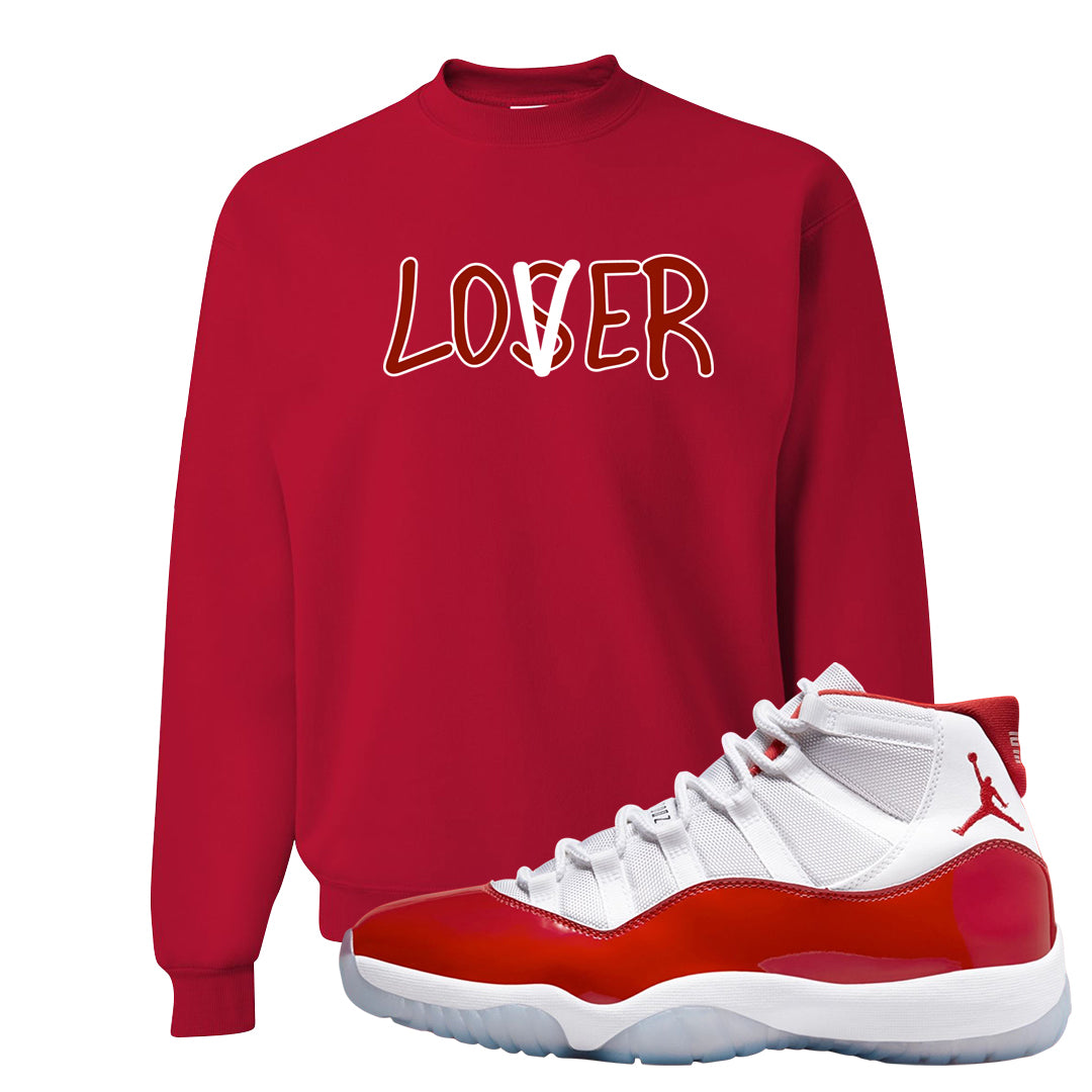 Cherry 11s Crewneck Sweatshirt | Lover, Red