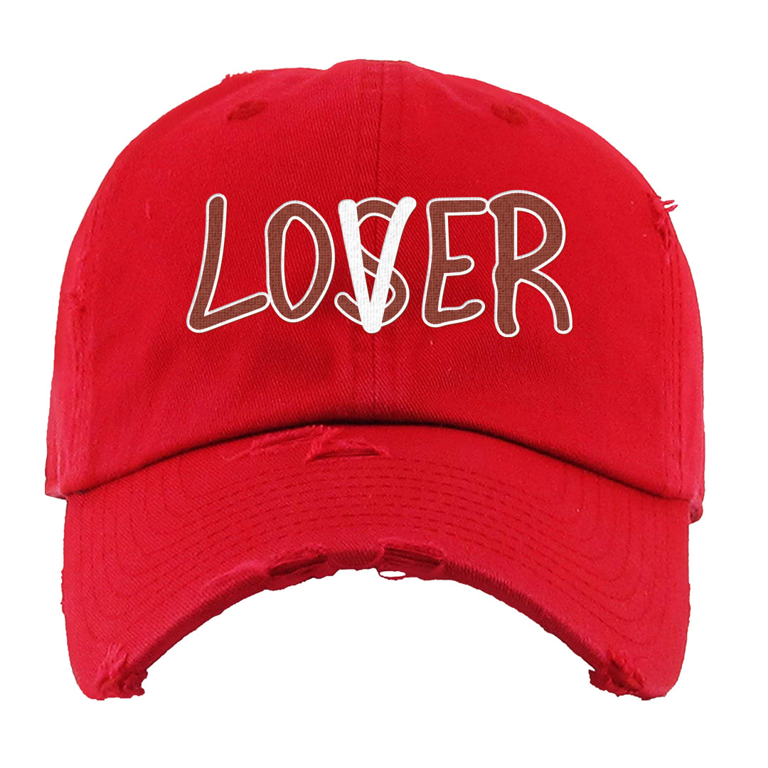 Cherry 11s Distressed Dad Hat | Lover, Red