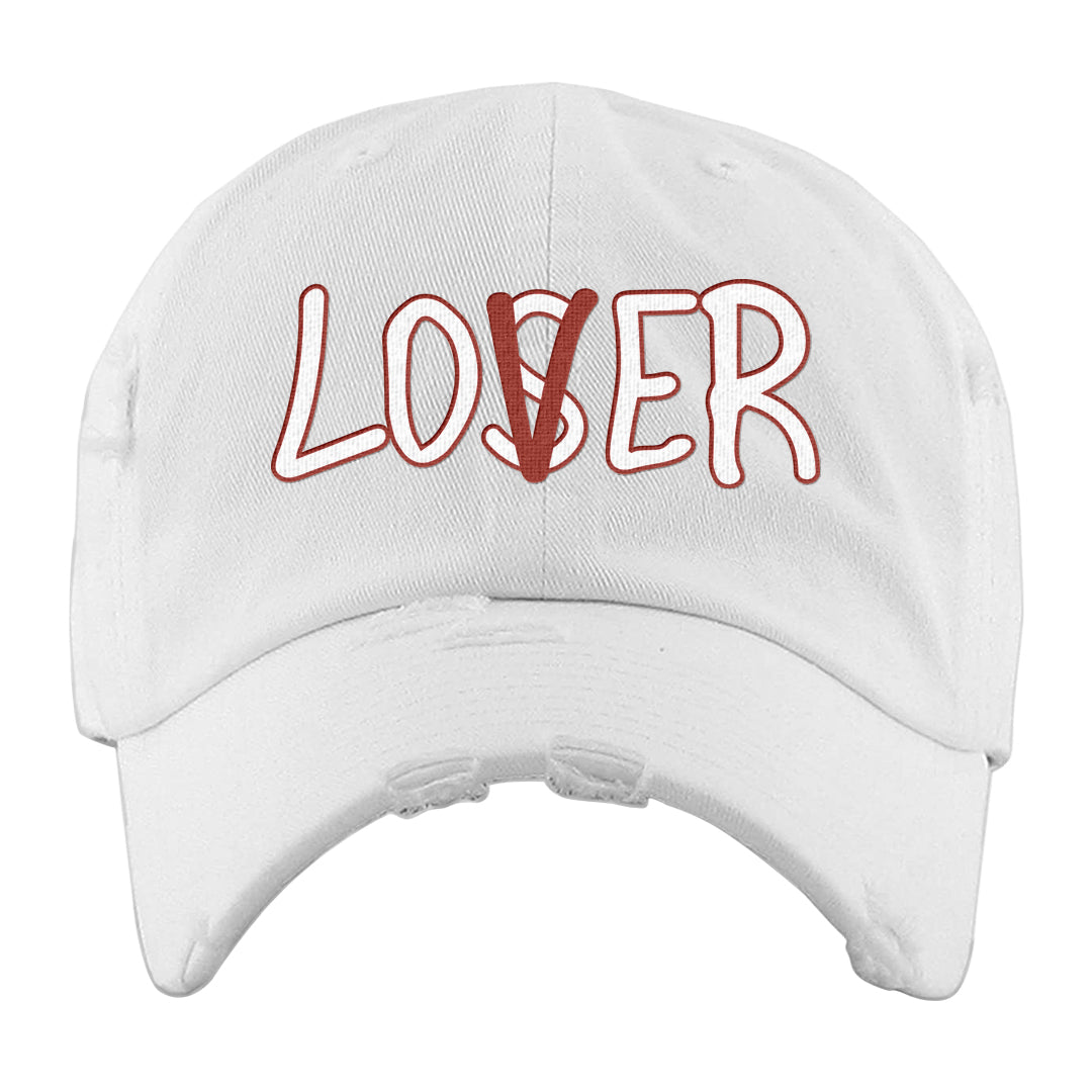 Cherry 11s Distressed Dad Hat | Lover, White