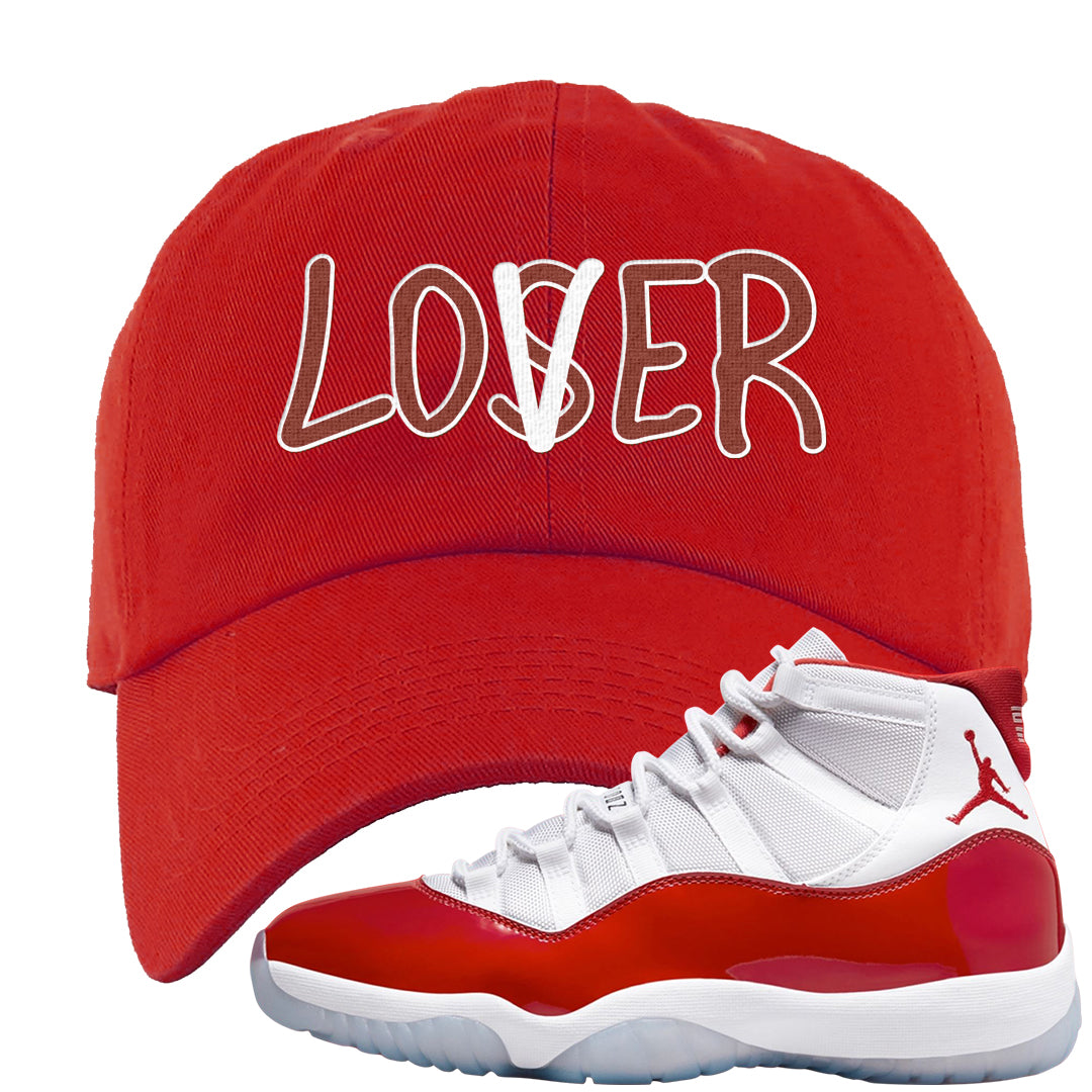 Cherry 11s Dad Hat | Lover, Red