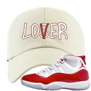 Cherry 11s Dad Hat | Lover, White