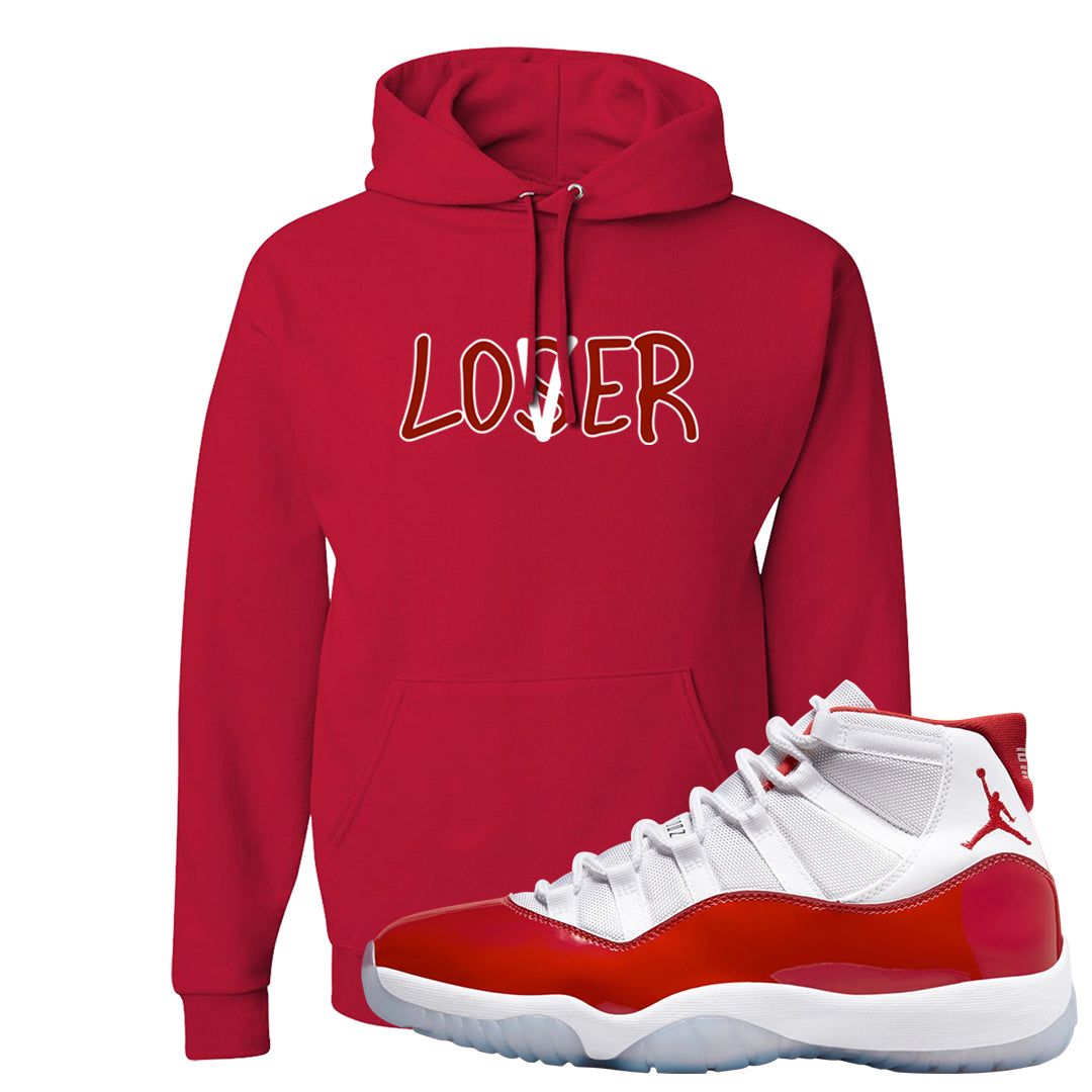 Cherry 11s Hoodie | Lover, Red