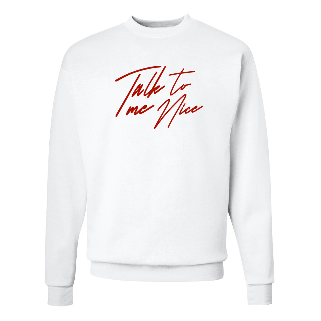 Cherry 11s Crewneck Sweatshirt | Talk To Me Nice, White
