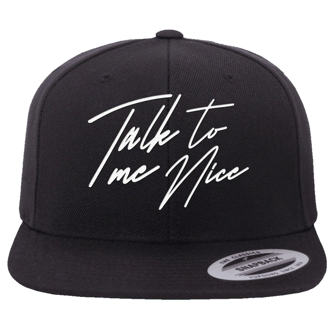 Cherry 11s Snapback Hat | Talk To Me Nice, Black