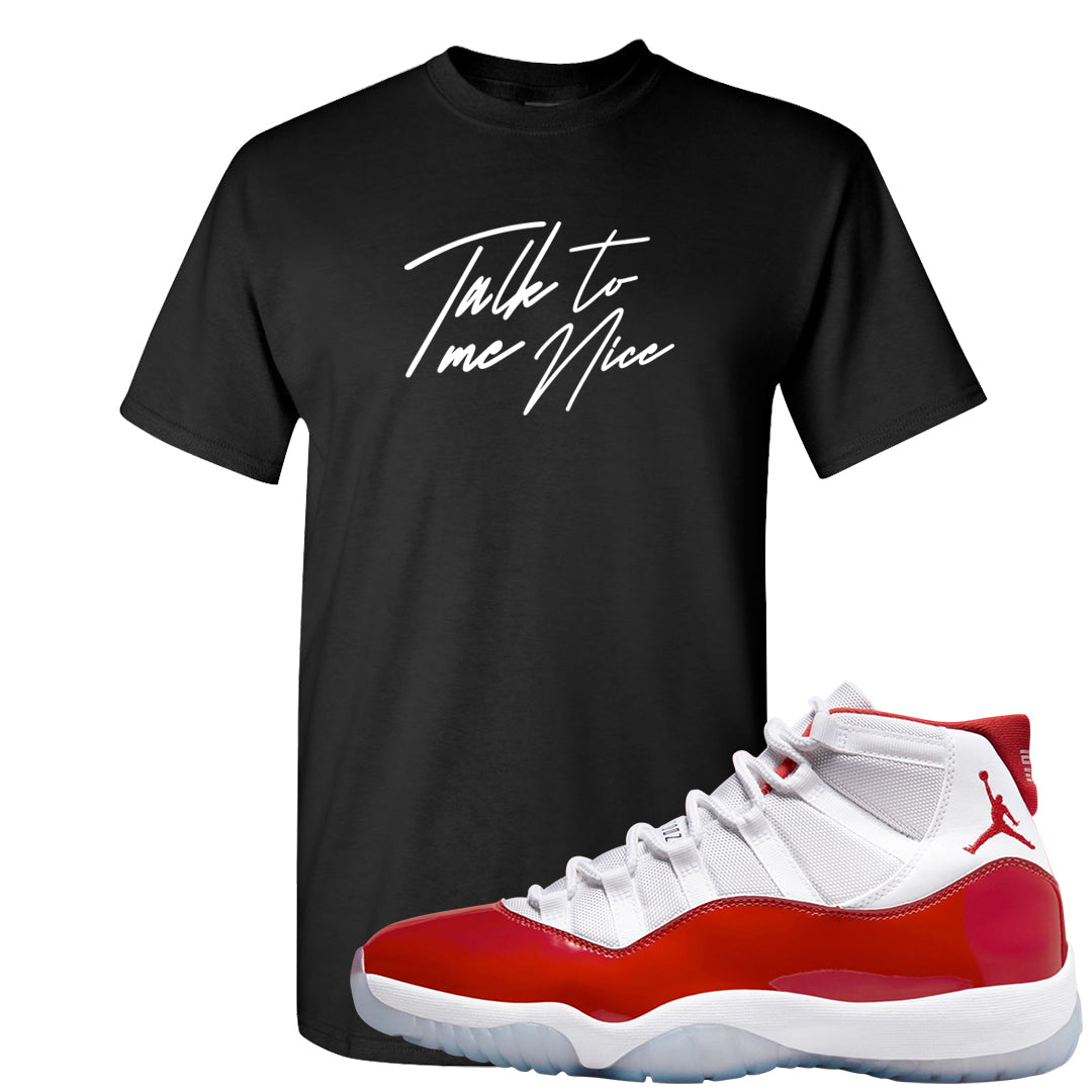 Cherry 11s T Shirt | Talk To Me Nice, Black