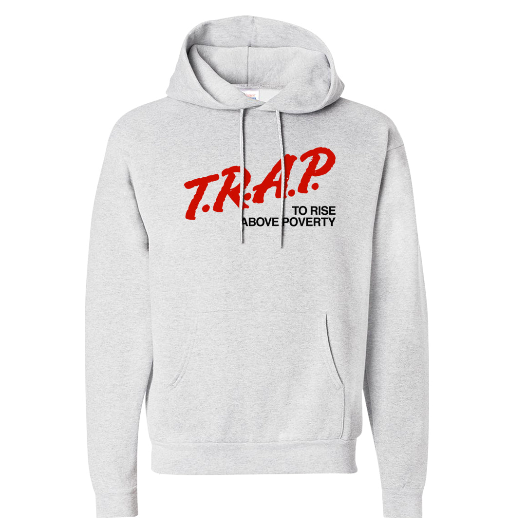 Cherry 11s Hoodie | Trap To Rise Above Poverty, Ash