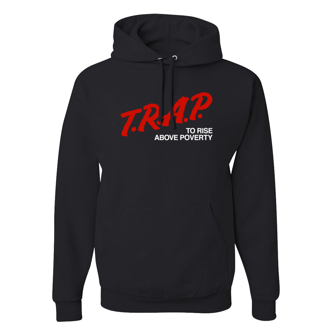 Cherry 11s Hoodie | Trap To Rise Above Poverty, Black