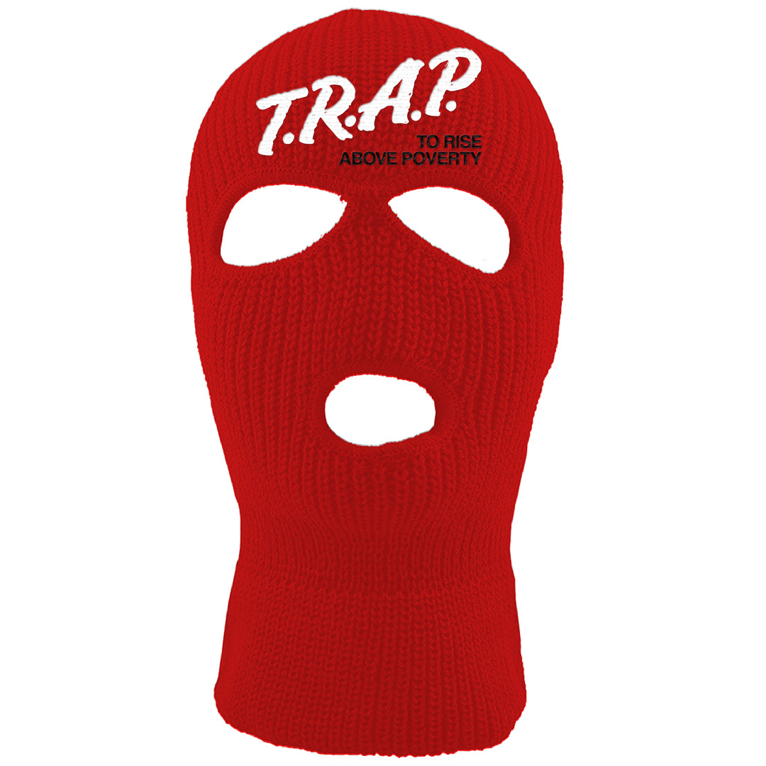 Cherry 11s Ski Mask | Trap To Rise Above Poverty, Red