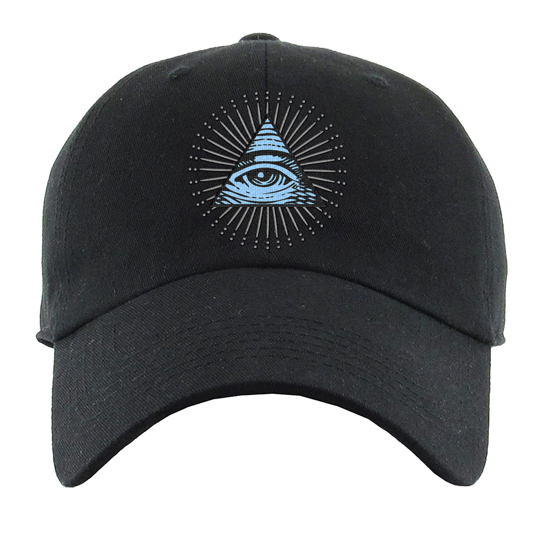 Cement Grey Low 11s Dad Hat | All Seeing Eye, Black