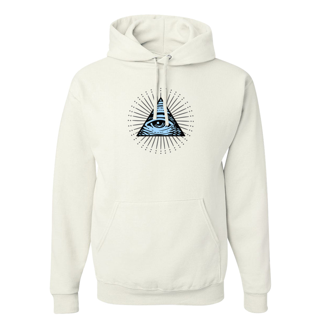 Cement Grey Low 11s Hoodie | All Seeing Eye, White