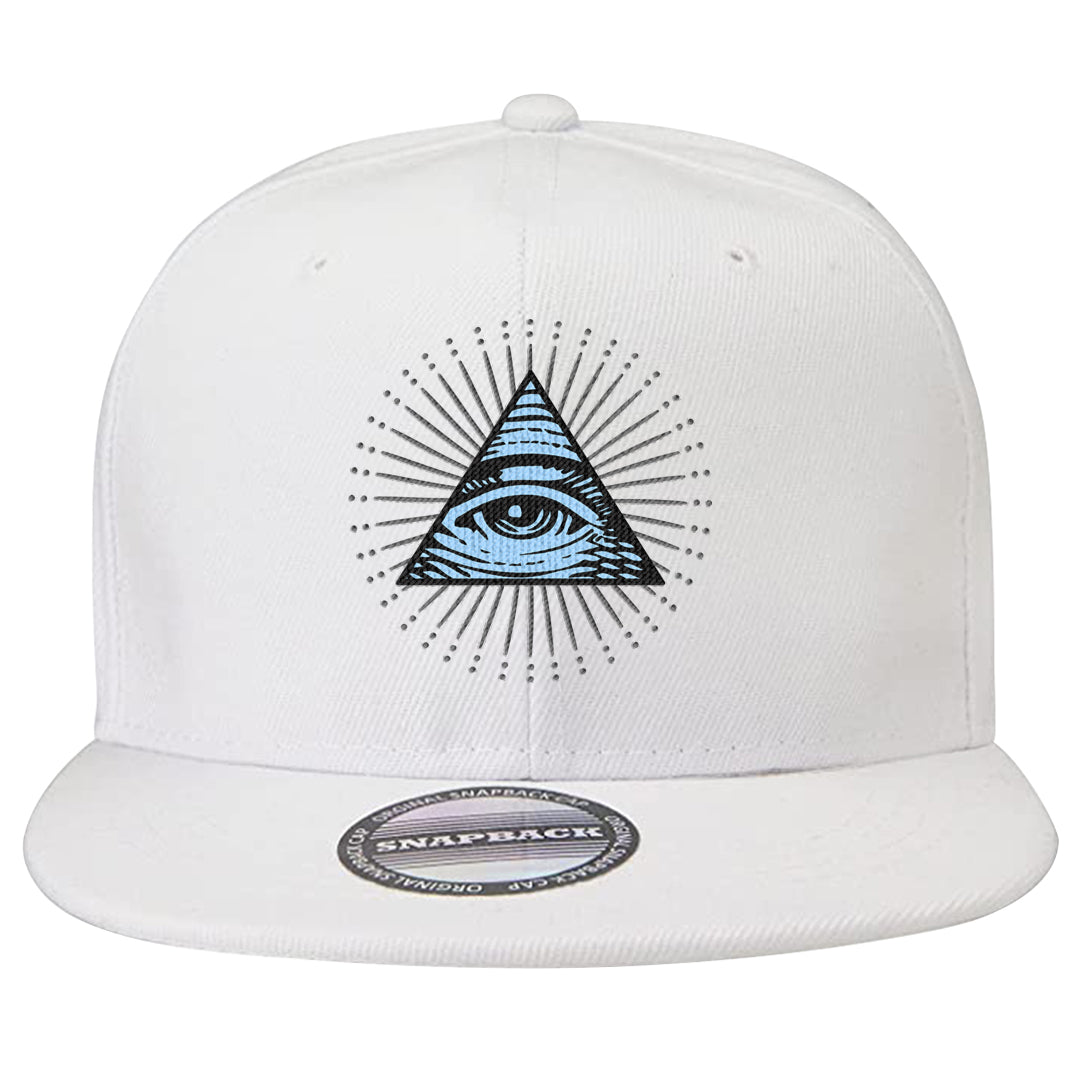 Cement Grey Low 11s Snapback Hat | All Seeing Eye, White