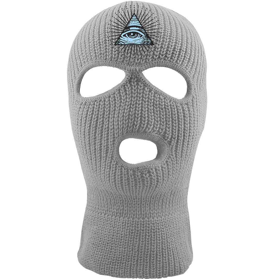 Cement Grey Low 11s Ski Mask | All Seeing Eye, Light Gray