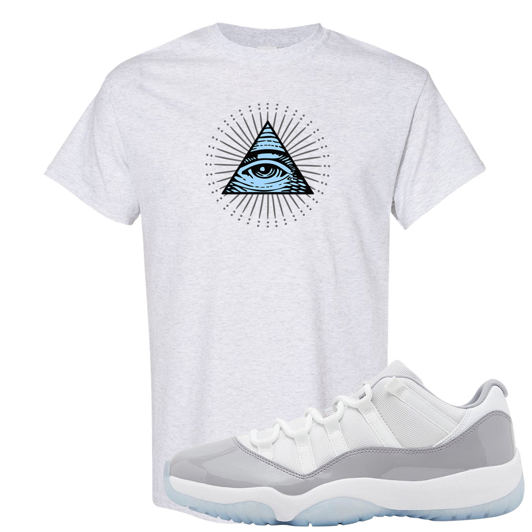 Cement Grey Low 11s T Shirt | All Seeing Eye, Ash