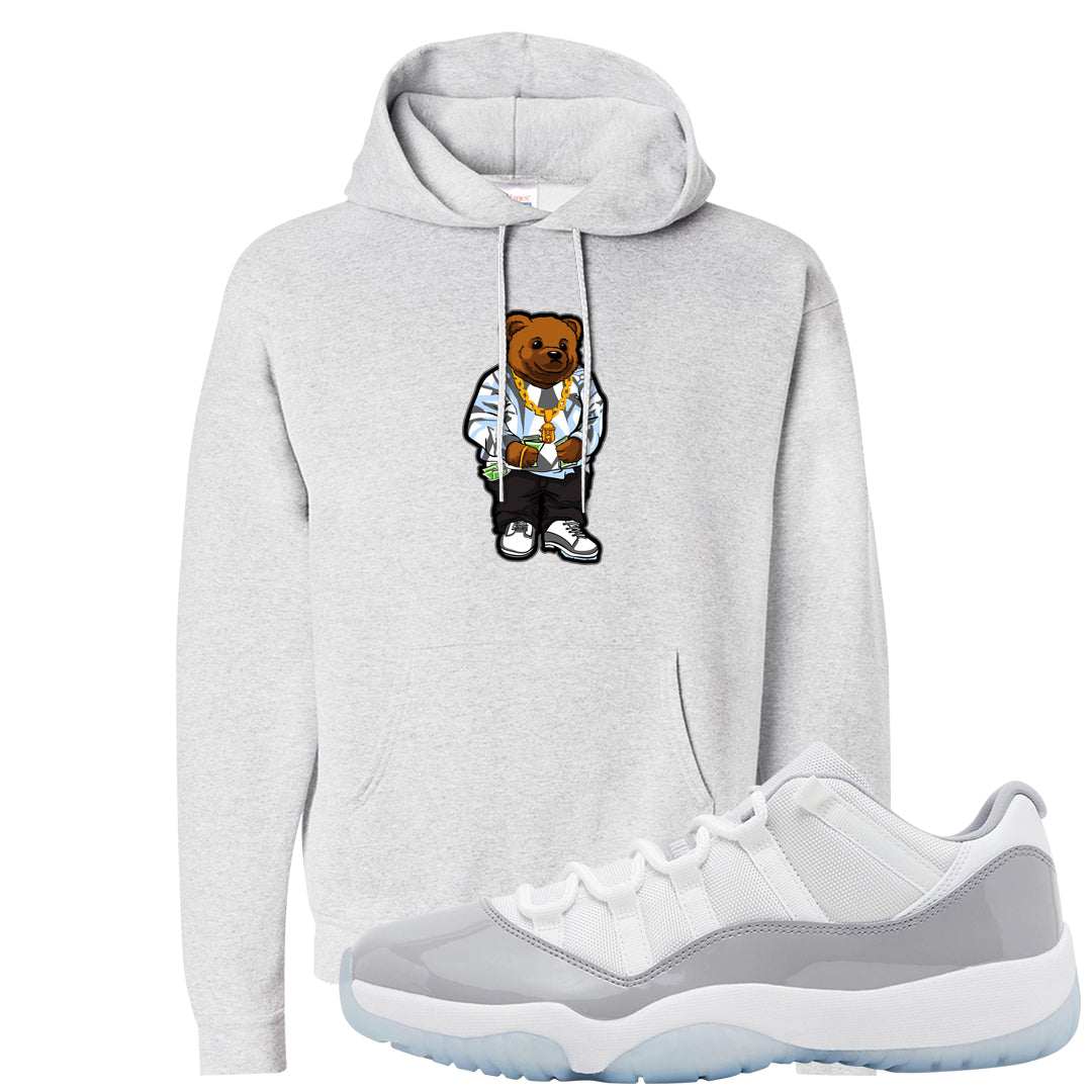 Cement Grey Low 11s Hoodie | Sweater Bear, Ash