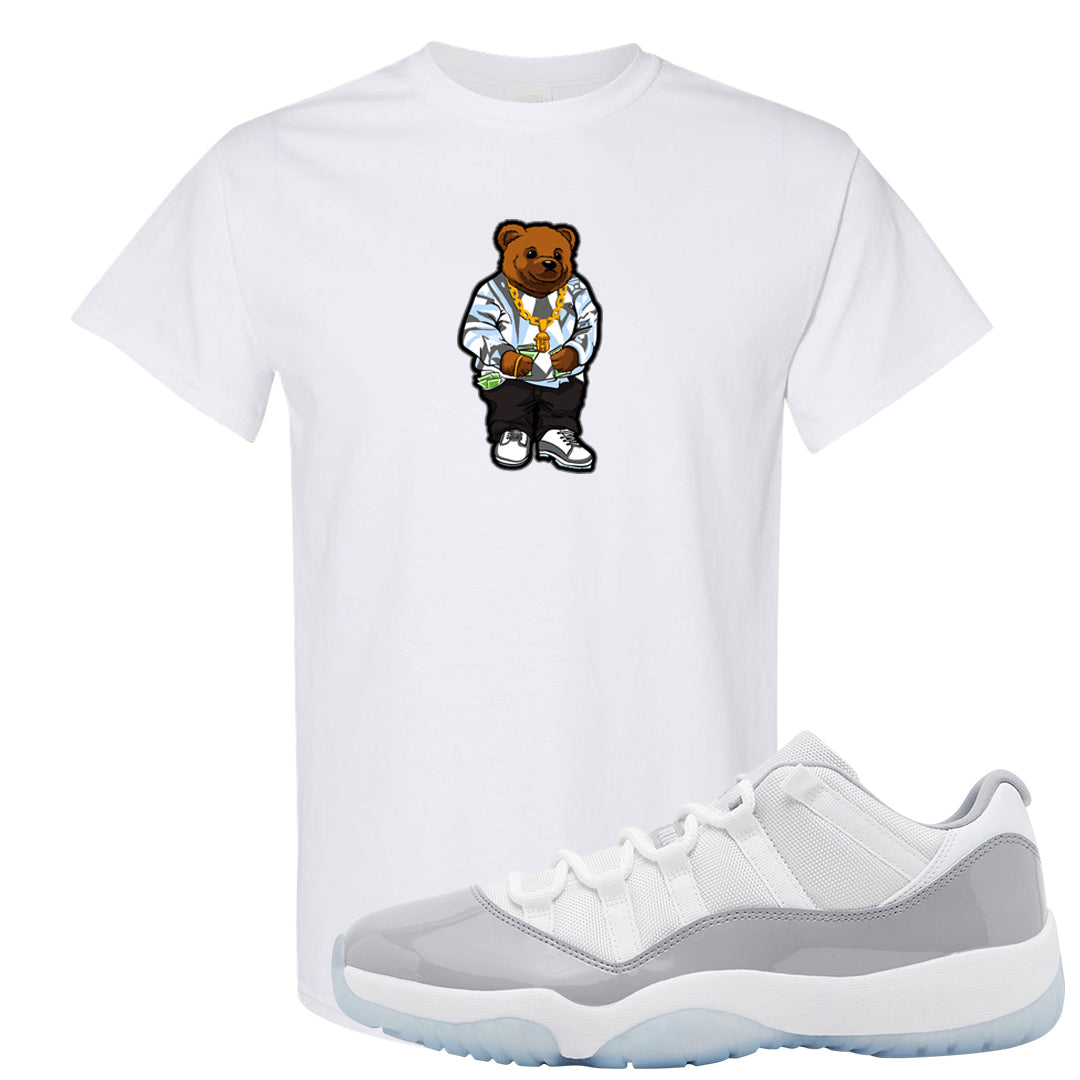 Cement Grey Low 11s T Shirt | Sweater Bear, White