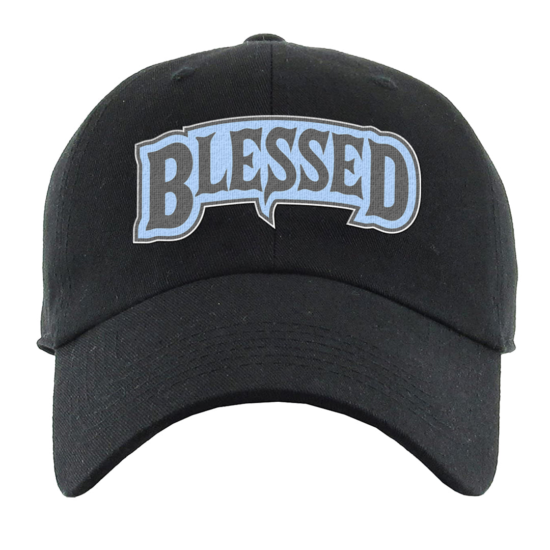 Cement Grey Low 11s Dad Hat | Blessed Arch, Black