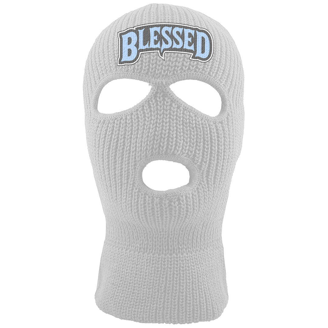 Cement Grey Low 11s Ski Mask | Blessed Arch, White
