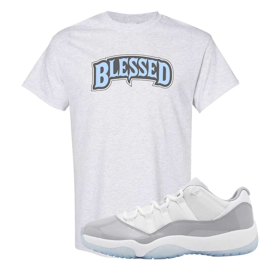 Cement Grey Low 11s T Shirt | Blessed Arch, Ash