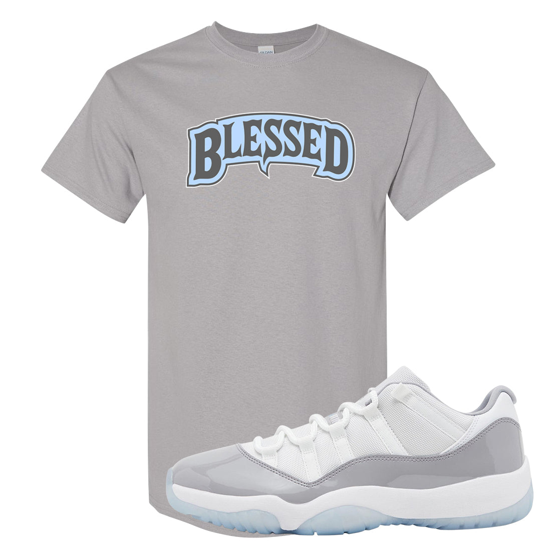 Cement Grey Low 11s T Shirt | Blessed Arch, Gravel