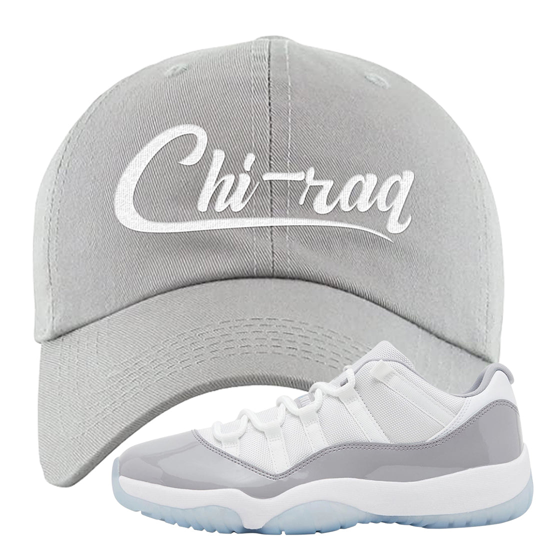 Cement Grey Low 11s Dad Hat | Chiraq, Light Gray