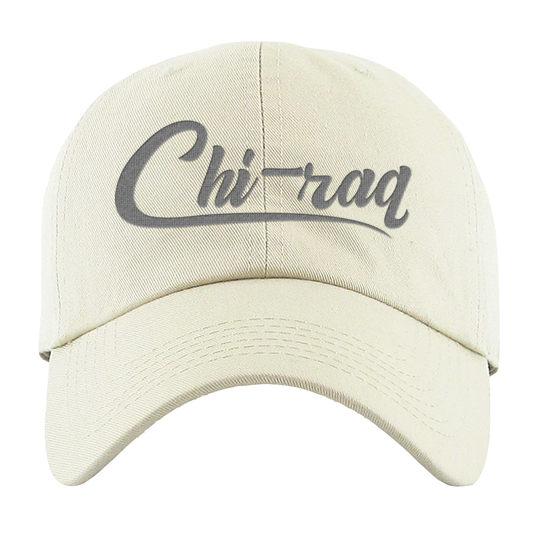Cement Grey Low 11s Dad Hat | Chiraq, White