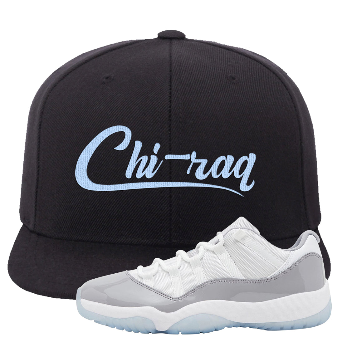 Cement Grey Low 11s Snapback Hat | Chiraq, Black