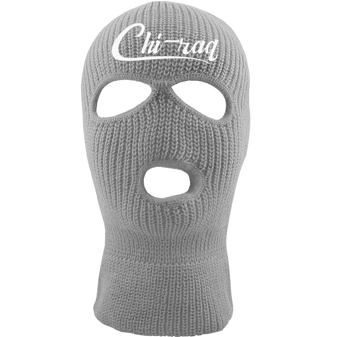 Cement Grey Low 11s Ski Mask | Chiraq, Light Gray