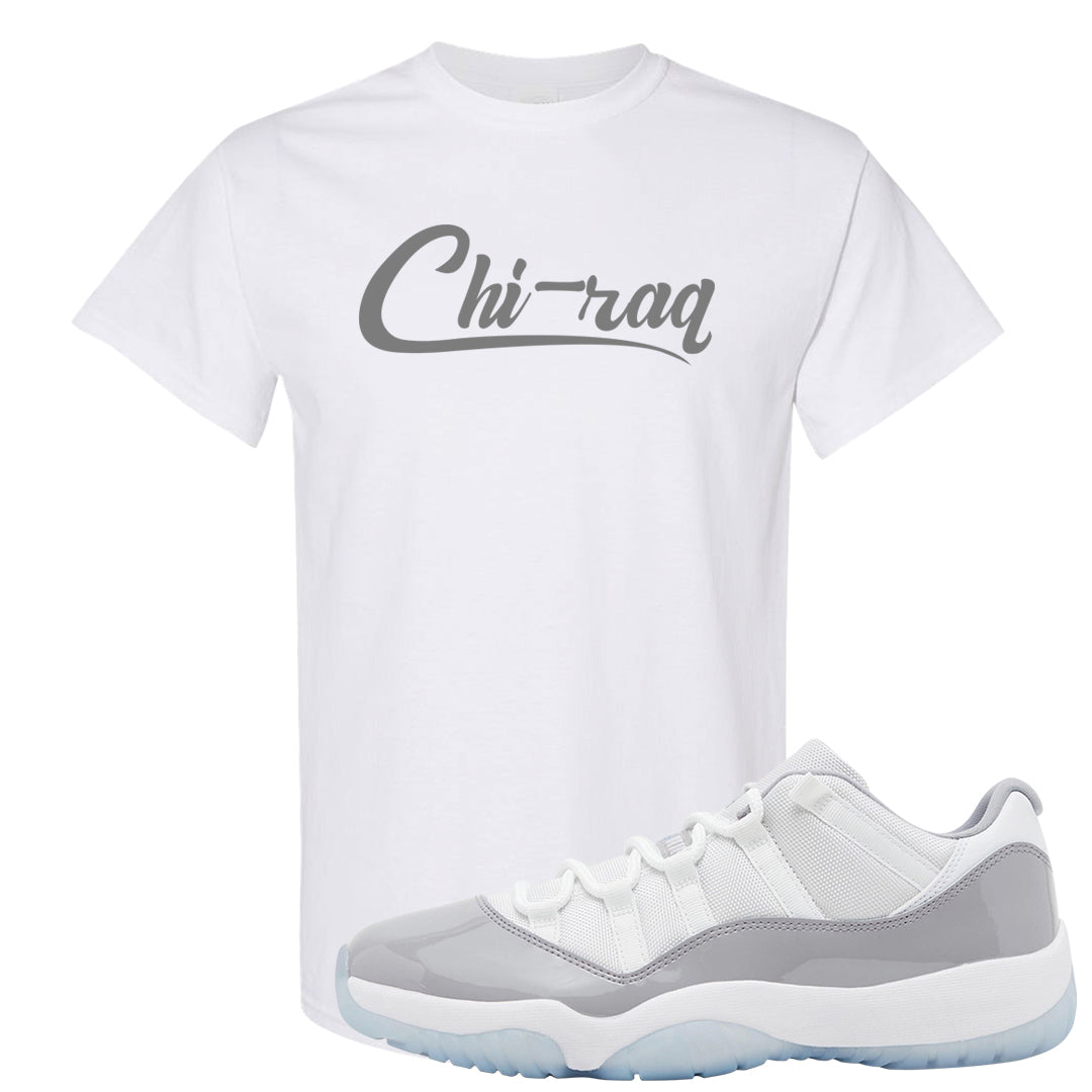 Cement Grey Low 11s T Shirt | Chiraq, White