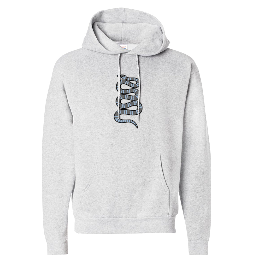Cement Grey Low 11s Hoodie | Coiled Snake, Ash