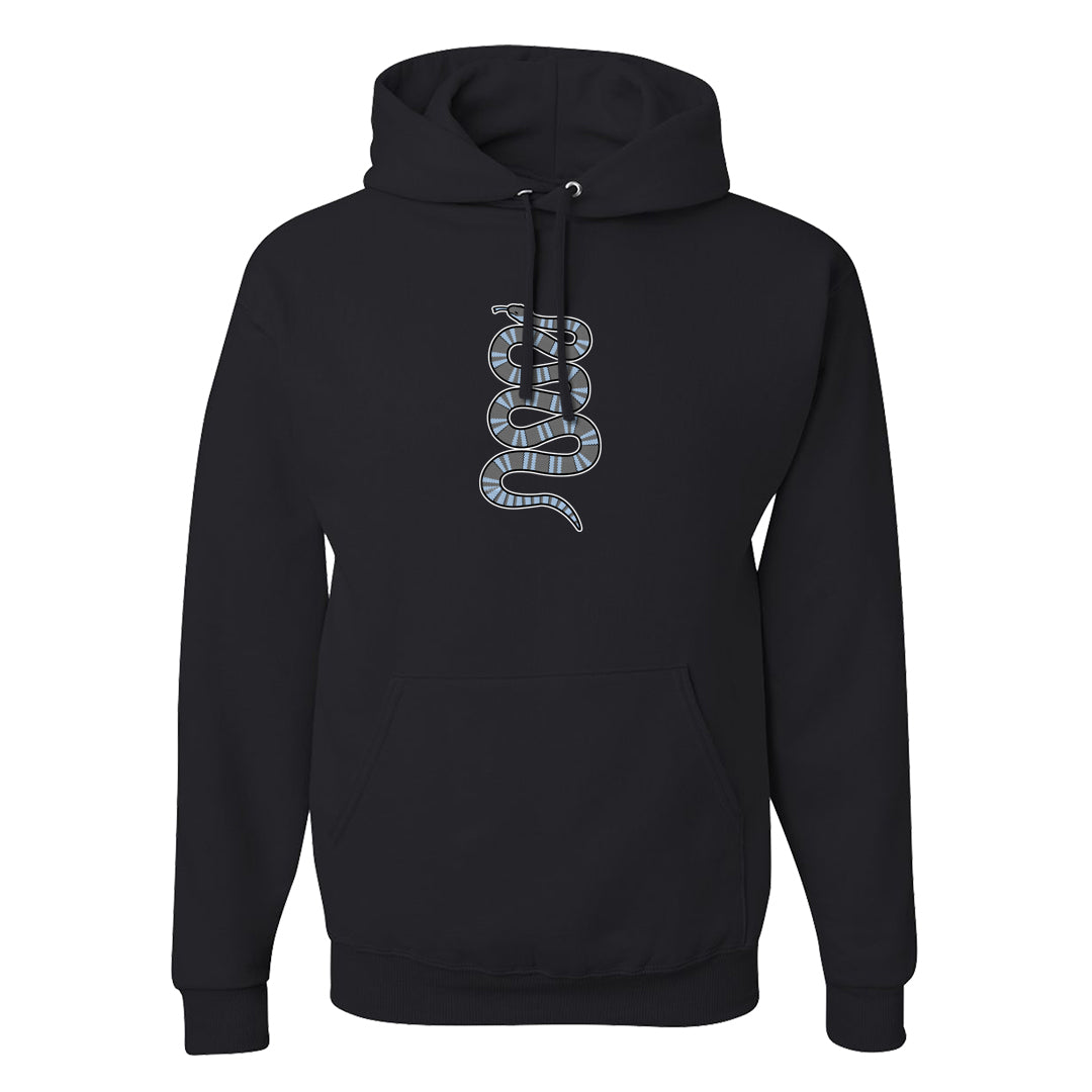 Cement Grey Low 11s Hoodie | Coiled Snake, Black
