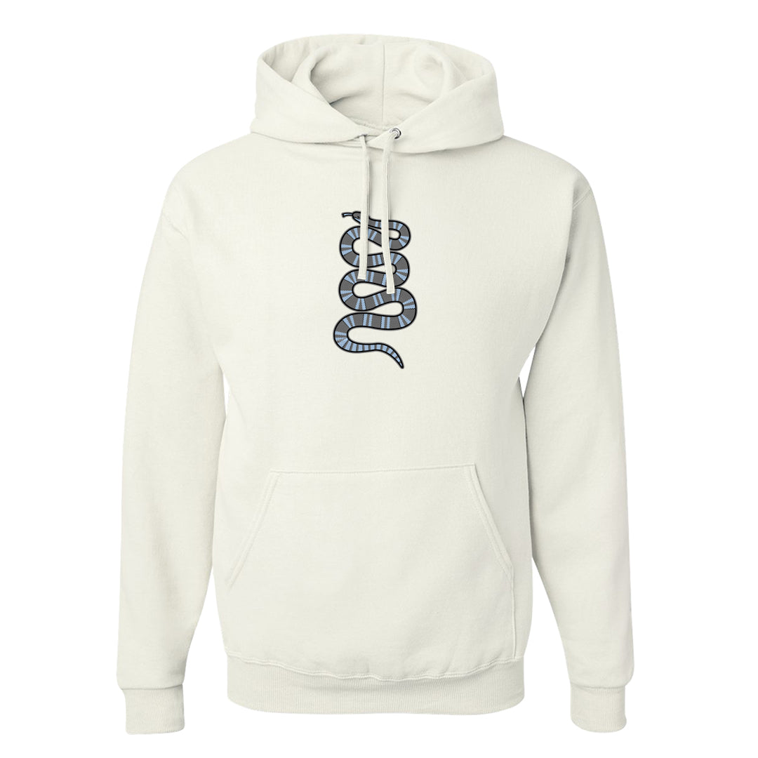 Cement Grey Low 11s Hoodie | Coiled Snake, White