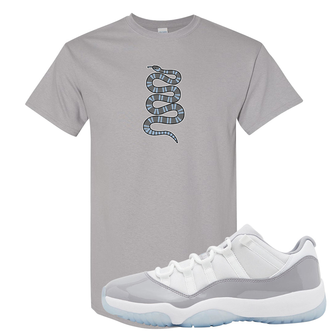 Cement Grey Low 11s T Shirt | Coiled Snake, Gravel