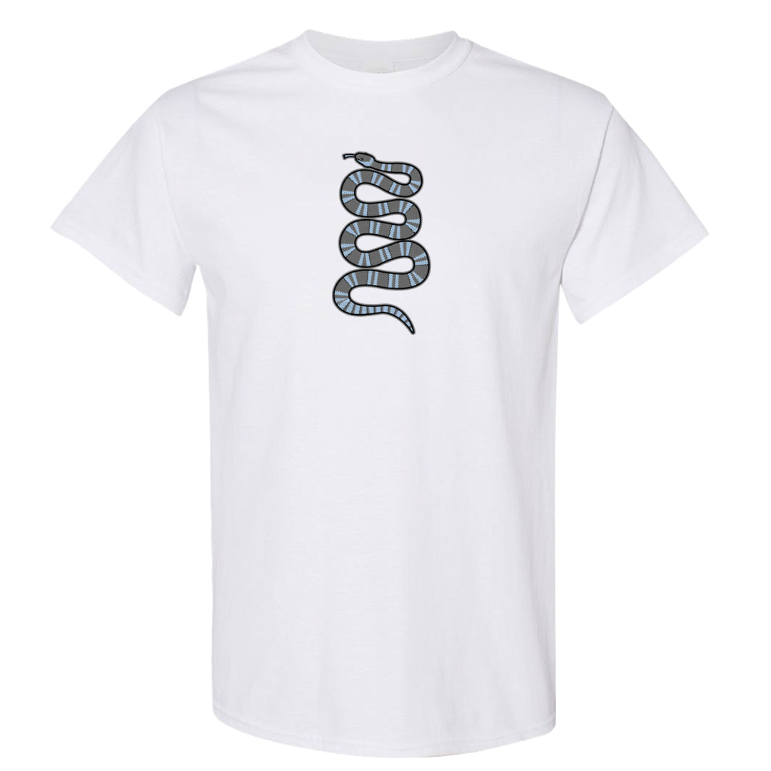 Cement Grey Low 11s T Shirt | Coiled Snake, White
