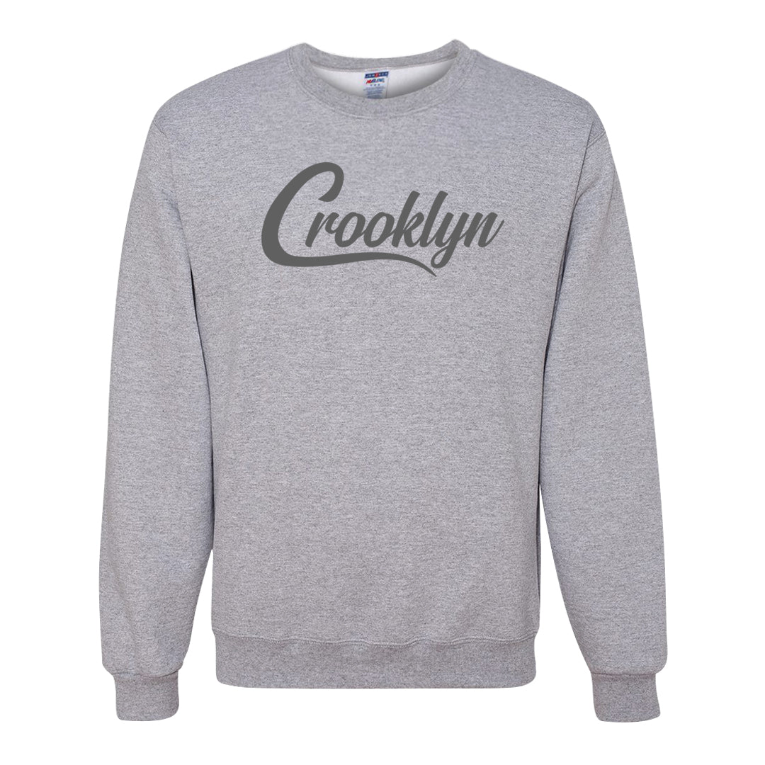 Cement Grey Low 11s Crewneck Sweatshirt | Crooklyn, Ash