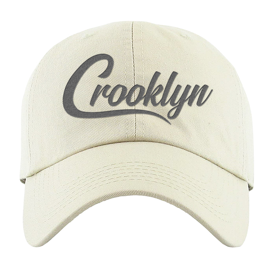 Cement Grey Low 11s Dad Hat | Crooklyn, White