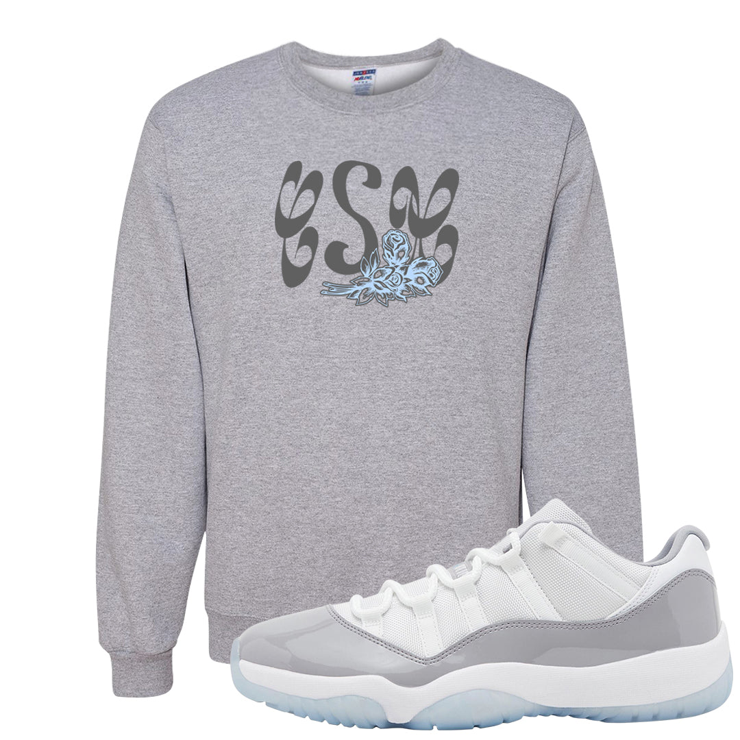 Cement Grey Low 11s Crewneck Sweatshirt | Certified Sneakerhead, Ash