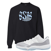 Cement Grey Low 11s Crewneck Sweatshirt | Certified Sneakerhead, Black