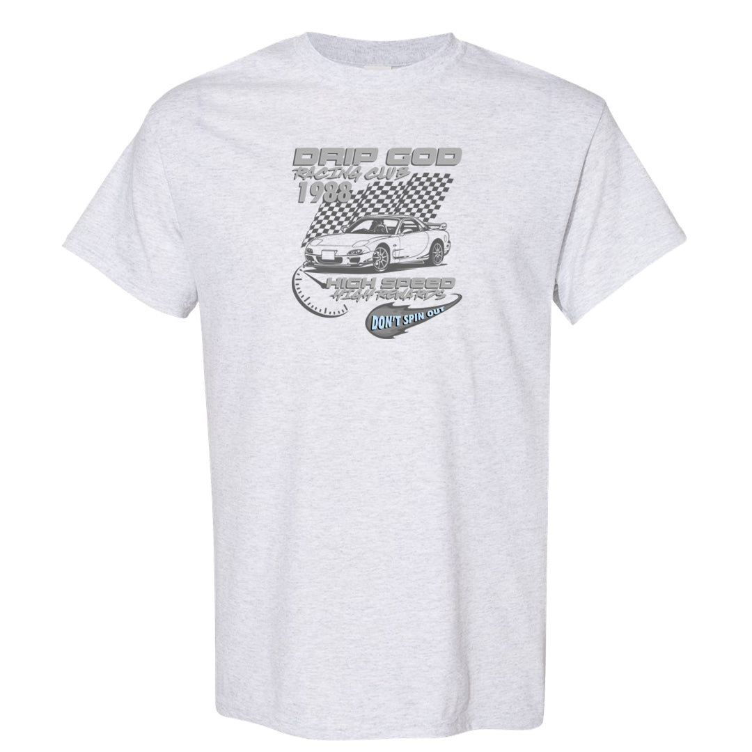 Cement Grey Low 11s T Shirt | Drip God Racing Club, Ash
