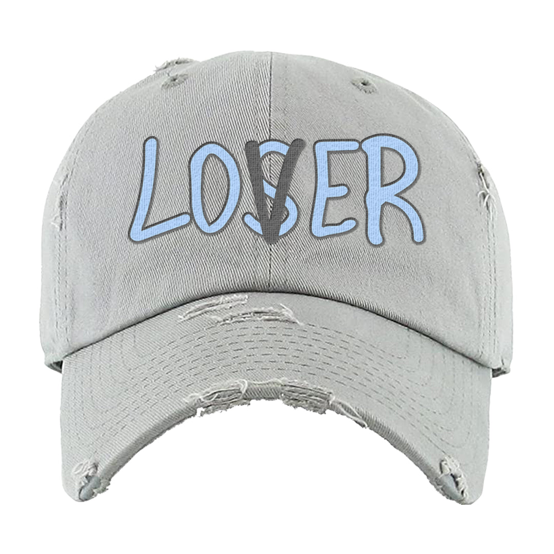 Cement Grey Low 11s Distressed Dad Hat | Lover, Light Gray