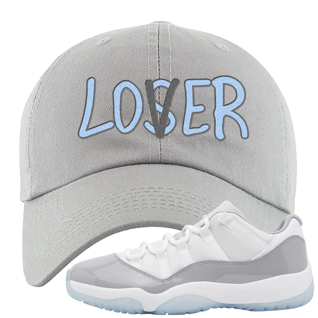 Cement Grey Low 11s Dad Hat | Lover, Light Gray