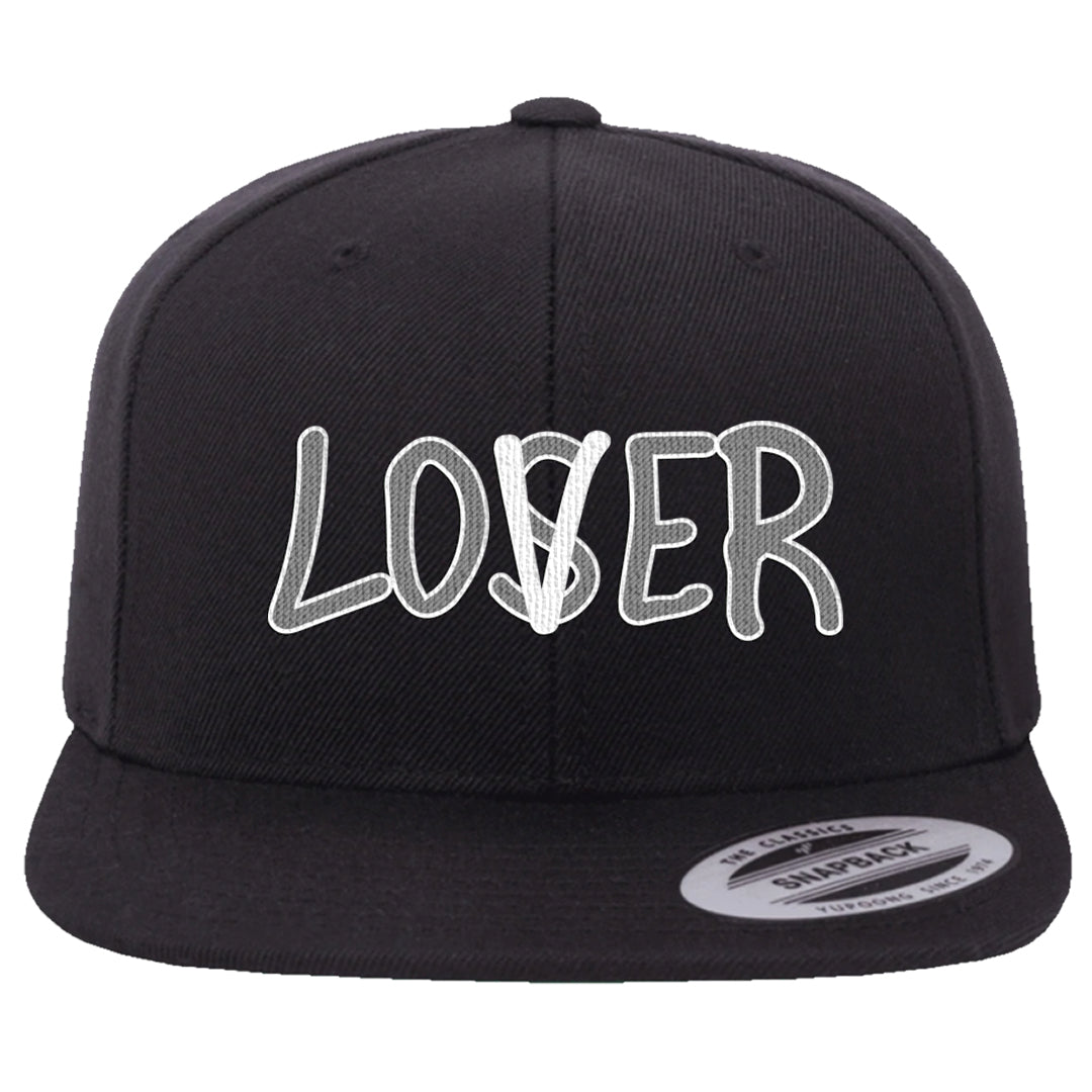 Cement Grey Low 11s Snapback Hat | Lover, Black