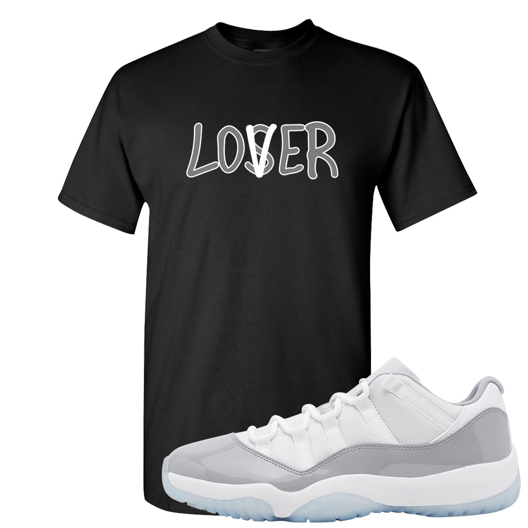 Cement Grey Low 11s T Shirt | Lover, Black