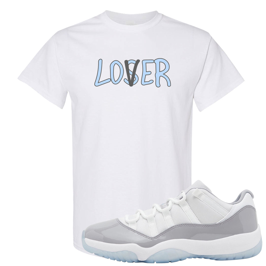 Cement Grey Low 11s T Shirt | Lover, White