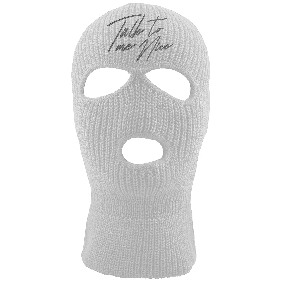 Cement Grey Low 11s Ski Mask | Talk To Me Nice, White